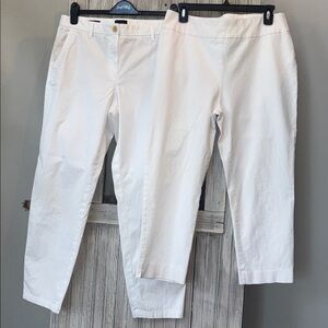 Talbots and Chico’s So Slimming Bundle White Pants Sizes 10 and 1.5 EUC